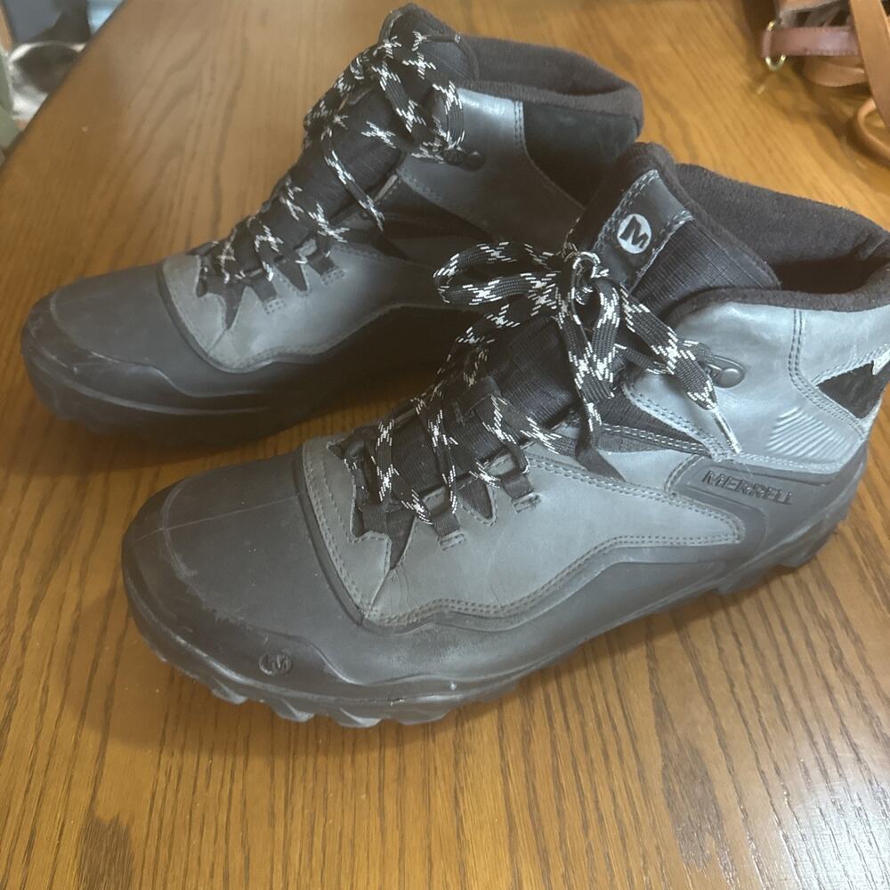 Merrell Overlook 6 ICE+ Waterproof Vibram Arctic Grip Boots Men’s 13 - Picture 3 of 8